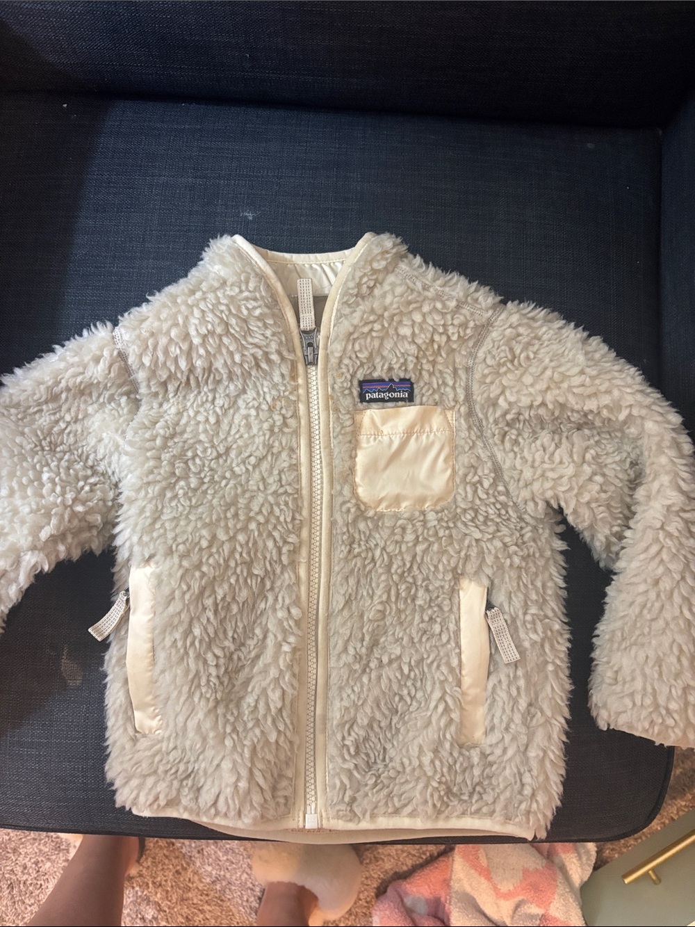 Patagonia Kids Cream Sherpa Puffer Jacket